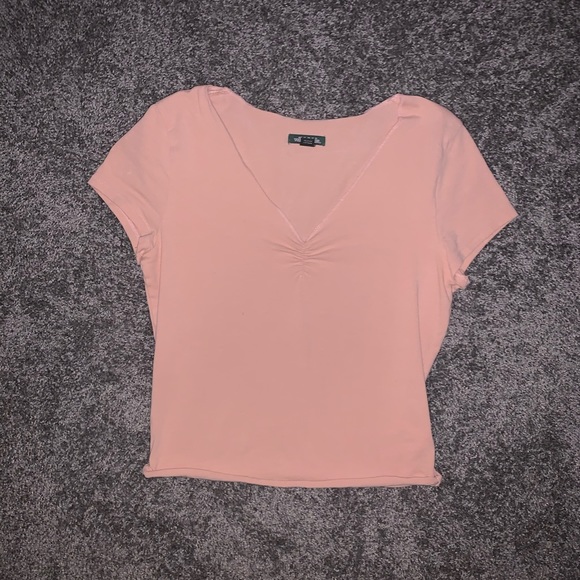 Light pink fitted basic top - Picture 2 of 4
